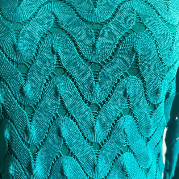 Free People Wild Thing Open Back Knit Long Sleeve Mini Dress Emerald Green - Picture 2 of 5